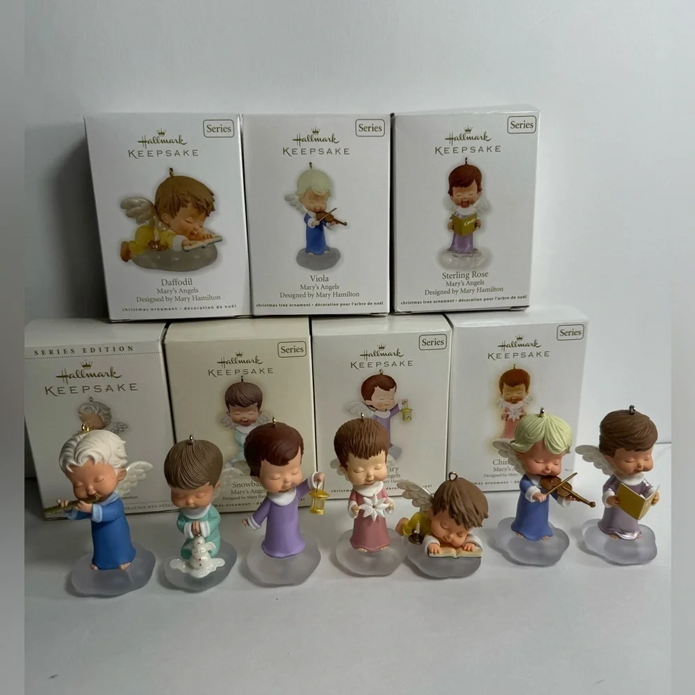 Hallmark Keepsake MARY'S ANGELS SERIES ORNAMENTS 19-25 Lot Of 7